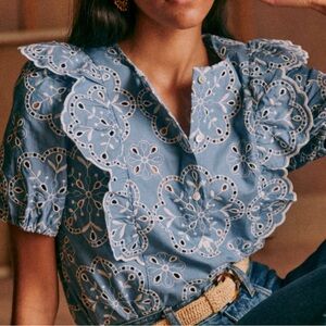 New Sezane Chemise Jordanna Blue - retail $130